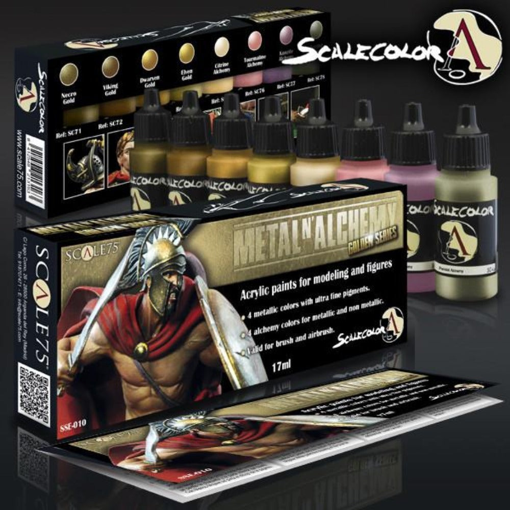 Scale 75 - Scalecolor - Metal n' Alchemy - Golden Paint Set