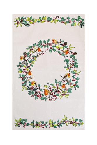 Christmas Robins Cotton Tea Towel 48 x 74cm – Ulster Weavers