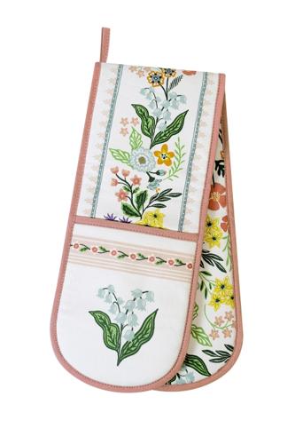 Petals & Prose Double Oven Glove 18 x 88cm – Ulster Weavers
