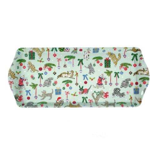 Christmas Cats Small Serving Tray 39 x 17cm – Ulster Weavers