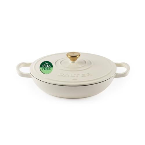 30cm Cast Iron Shallow Casserole Pot 2.8L Cream – Salter Chester