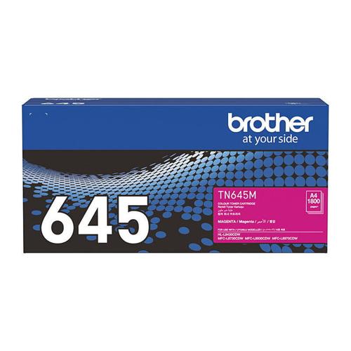 Magenta Toner Cartridge Brother TN645M Genuine 1,800-Page Yield