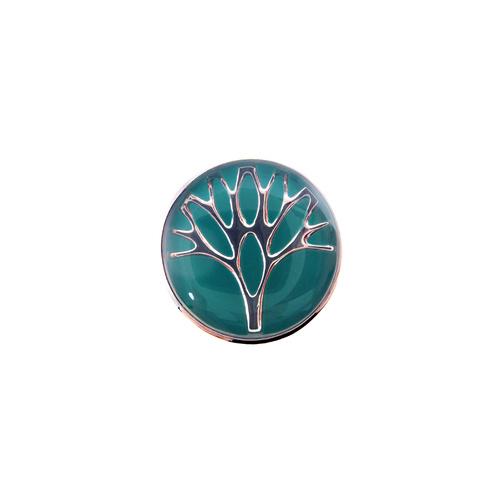 Snap-Teal/Silver Tree of Life