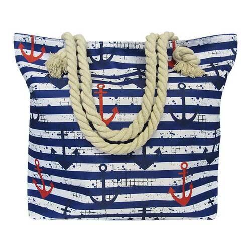 Rope Tote Anchors on Blue