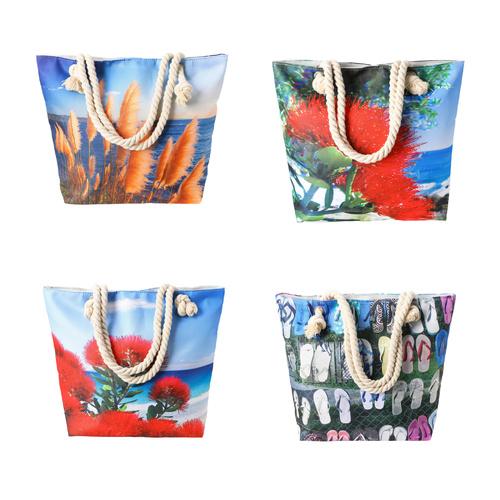 Rope Tote NZ Beach Scenes Set - Set of 4