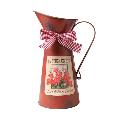 Tin Jug Large Red
