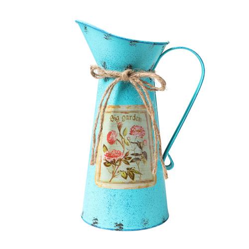 Tin Jug Large Blue