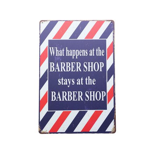 Art Tin Barber Shop Rule