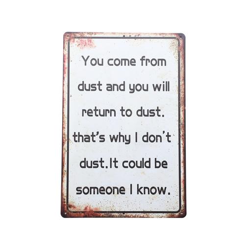 Art Tin Dusting Danger