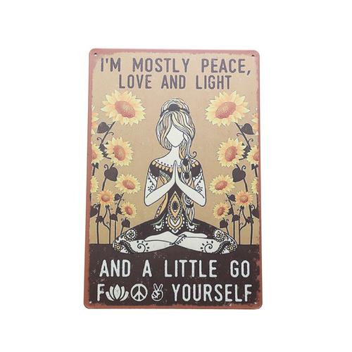Art Tin Mostly Peace Love