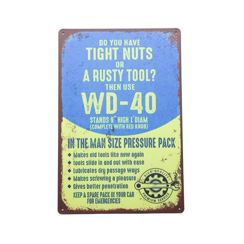 Art Tin WD-40 Tools and Nuts