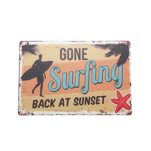 Art Tin Surfing to Sunset