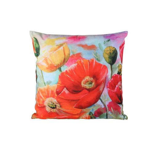 Cushion Cover - Poppies Colourful