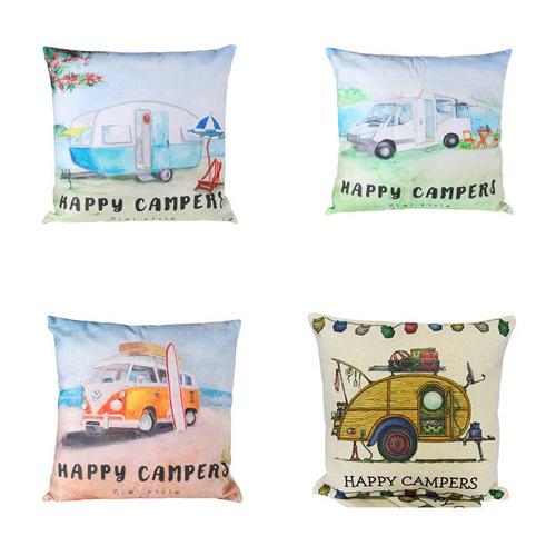 Cushion Cover - Happy Campers Set - Set of 4