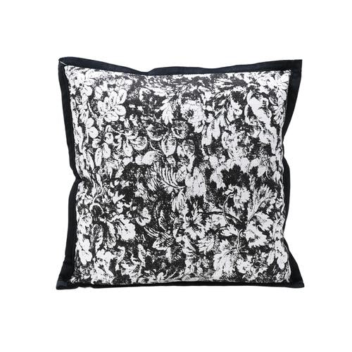 Cushion Cover - Garden Montage Black