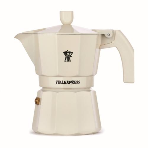 Pezzetti Italexpress 3 Cup Aluminium Coffee Maker Pastel Cream