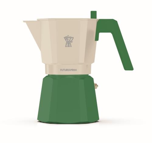 Pezzetti Futurexpress 6 Cup Aluminium Coffee Maker Forest Green