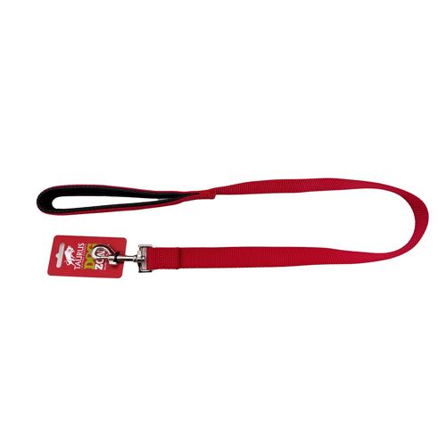 Taurus Nylon Air PU Padded Handle Lead 24mm X 90cm Red