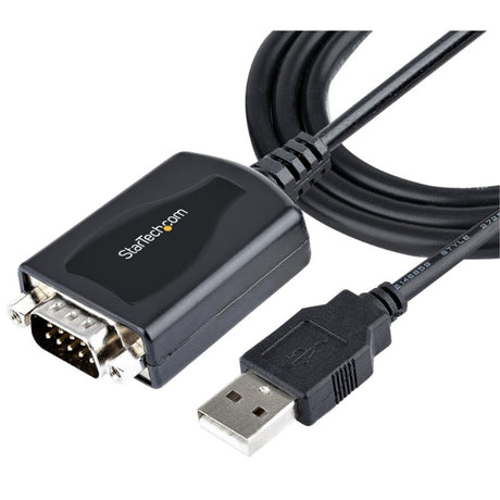 StarTech 3ft USB to Serial Cable, DB9 Male to USB Type A adapter for high-speed data transfer, compatible with major OS.