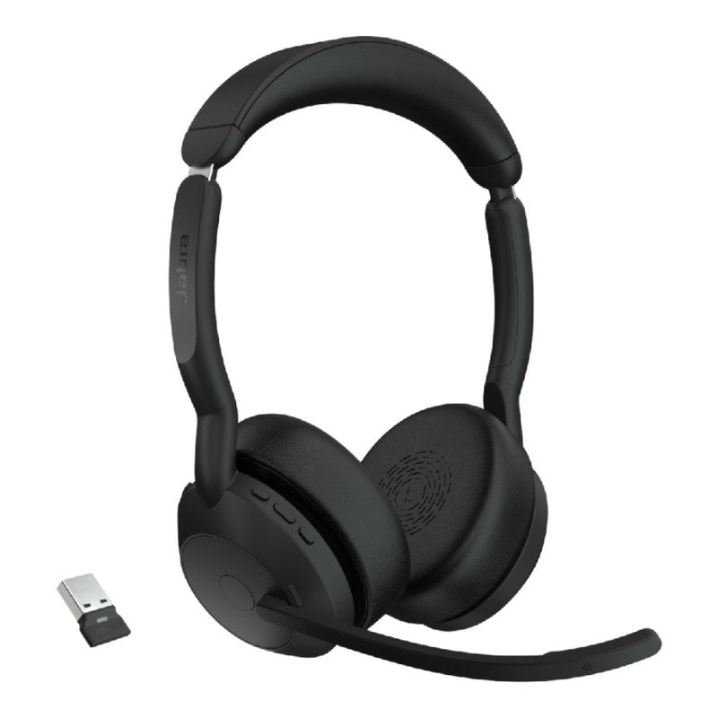 Jabra EVOLVE2 55 UC Stereo Wireless Headset - Noise Canceling, USB-A & Bluetooth Connectivity