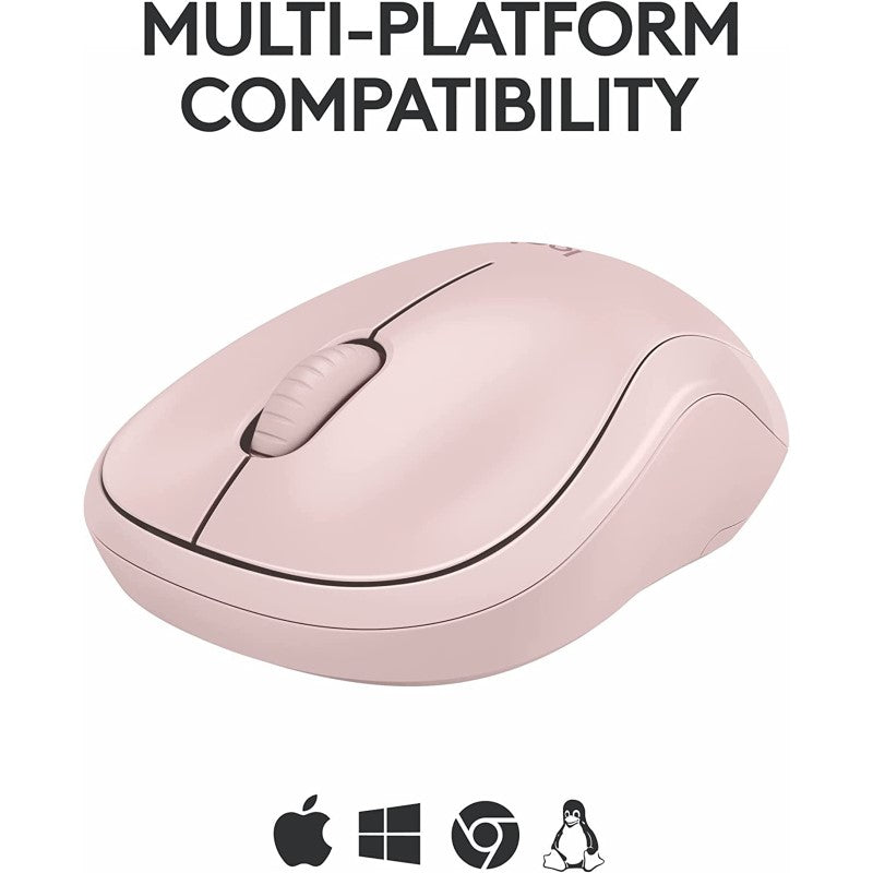 Logitech M240 Silent Bluetooth Mouse - Wireless Optical Precision - Ergonomic Rose Design
