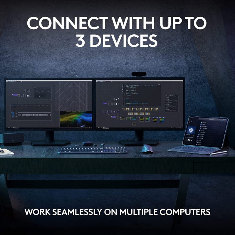 Logitech MX KEYS S Advanced Graphite Keyboard - High-Performance, Backlit, Ergonomic Design