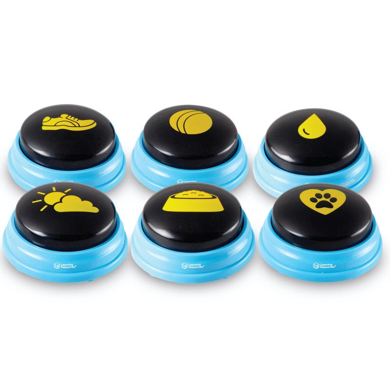 Talking Pet Essential Words Button Set - Teach Your Dog to Communicate | Hunger for Words (6pcs)