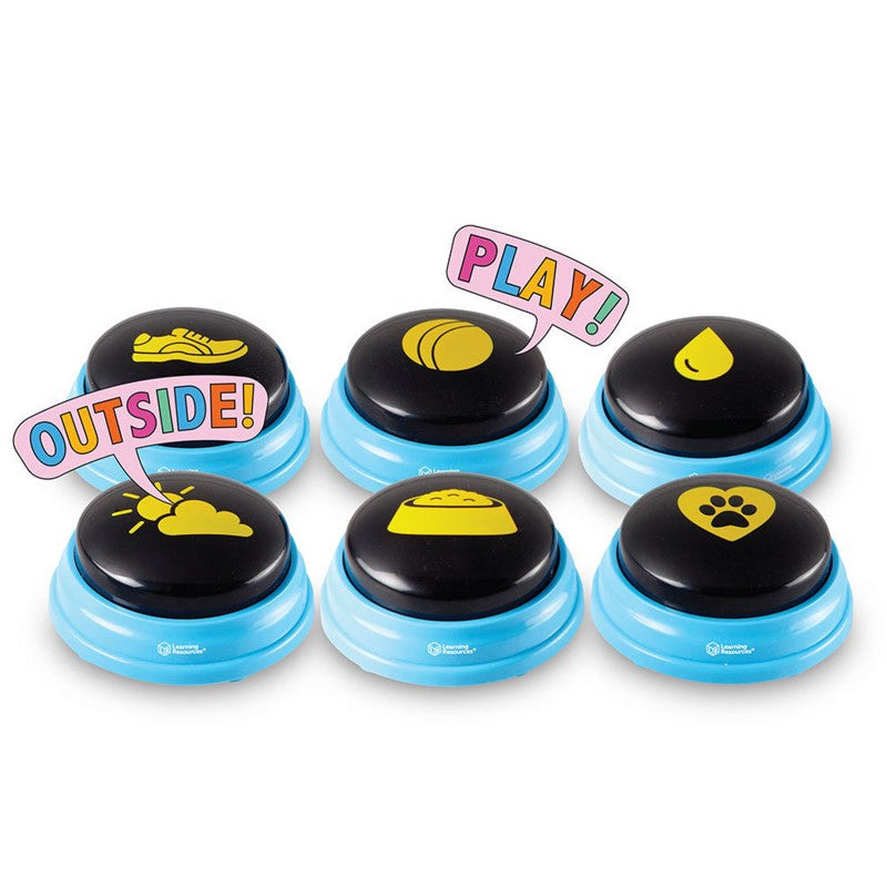 Talking Pet Essential Words Button Set - Teach Your Dog to Communicate | Hunger for Words (6pcs)