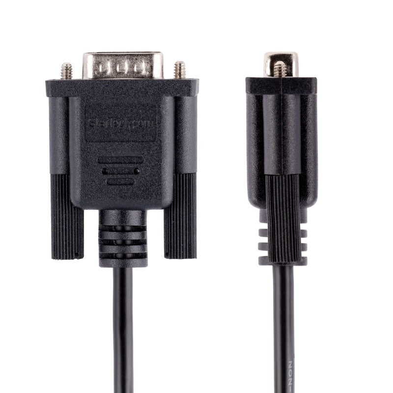 StarTech 3m RS232 Serial Null Modem Cable - Crossover DB9 M/F Connector for Data Transfer