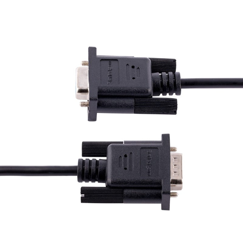 StarTech 3m RS232 Serial Null Modem Cable - Crossover DB9 M/F Connector for Data Transfer