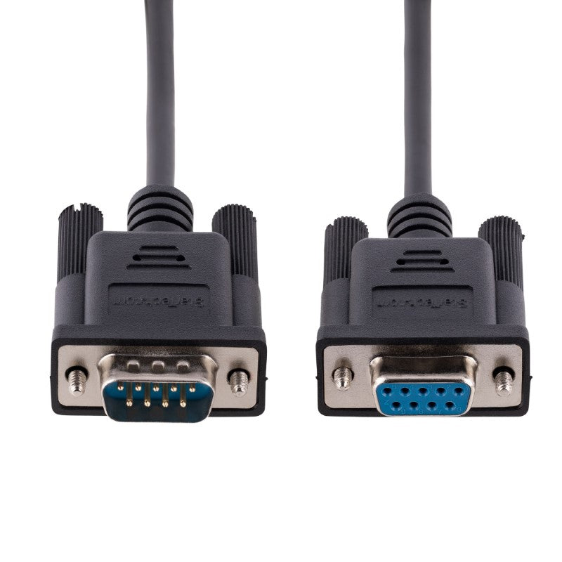 StarTech 3m RS232 Serial Null Modem Cable - Crossover DB9 M/F Connector for Data Transfer