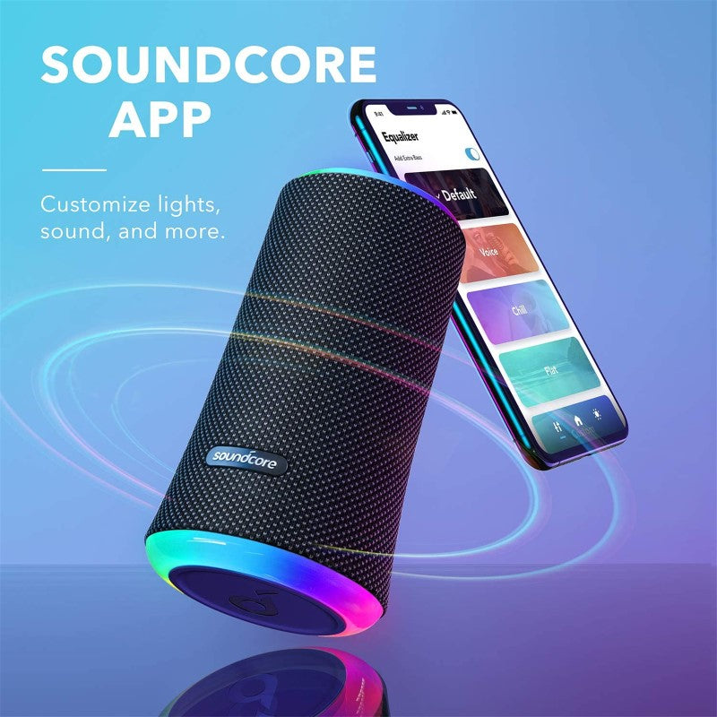 Portable Waterproof Bluetooth Speaker - Konka Soundcore ANKER FLARE 2 with 360° Sound & Light Show