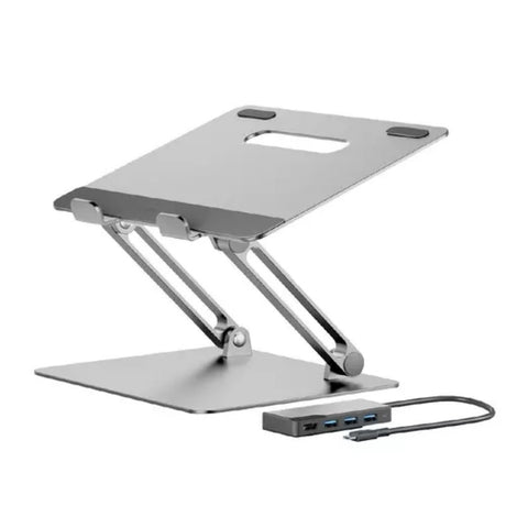 Alogic Home Office Bundle with adjustable stand and versatile hub for enhanced notebook productivity and ergonomics.