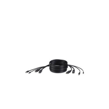 Belkin 6' Dual Head DP to DP KVM Combo Cable for connecting keyboard, mouse, and display to KVM switches.