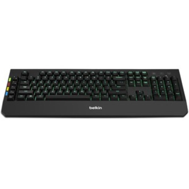 Belkin Secure KVM Remote Control features backlit keyboard and 2-4-8 port USB interface for seamless workspace management.