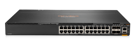 Aruba 6300M 24-Port Gigabit Switch with 4 SFP56 slots for high-performance networking and scalability in enterprise environments.
