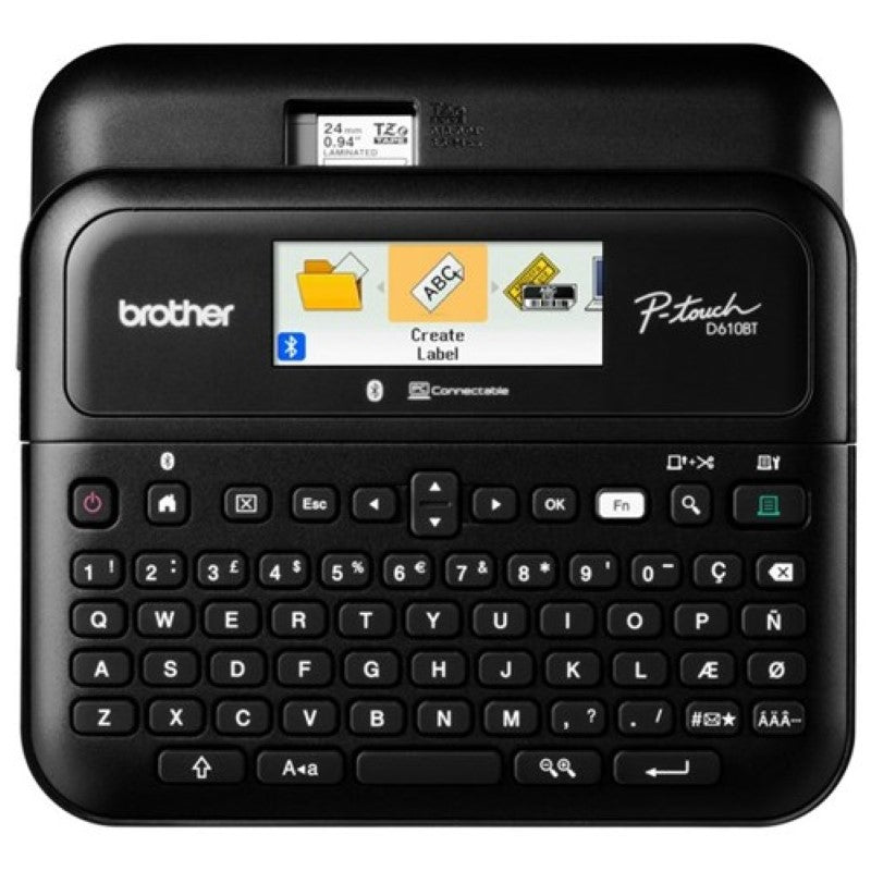 Brother PT-D610BT Bluetooth Labeling Machine with advanced features, high-speed printing, and versatile customization options.