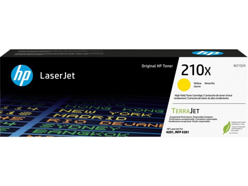 HP 210X High Yield Yellow Laser Toner Cartridge - Original Compatible with LaserJet Pro Printers