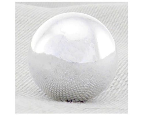 Elegant rhodium-plated 16mm ball bell pendant designed to summon protection and good luck with gentle chimes.