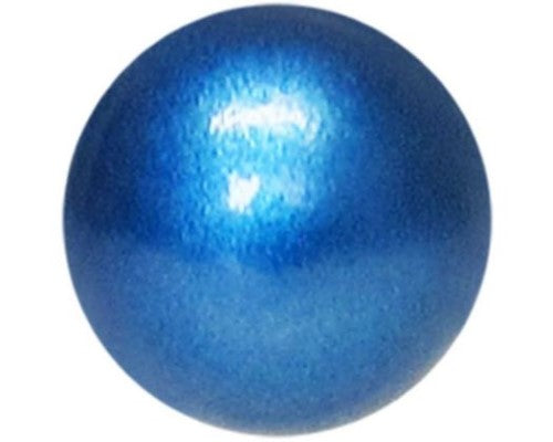 Metallic blue 16mm Angel Caller locket with brass bell, chimes gently for protection and good luck.