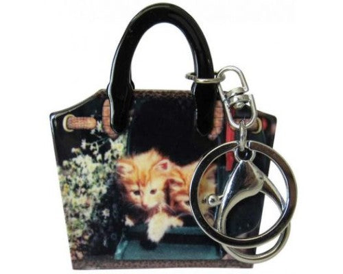 Charming acrylic keyring featuring playful kittens, perfect for cat lovers to elevate their accessories style.