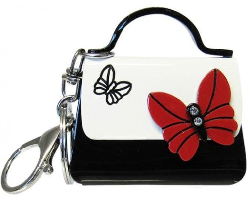 Elegant acrylic keyring shaped like a handbag, measuring 6cm, perfect for organizing keys or adding style to bags.