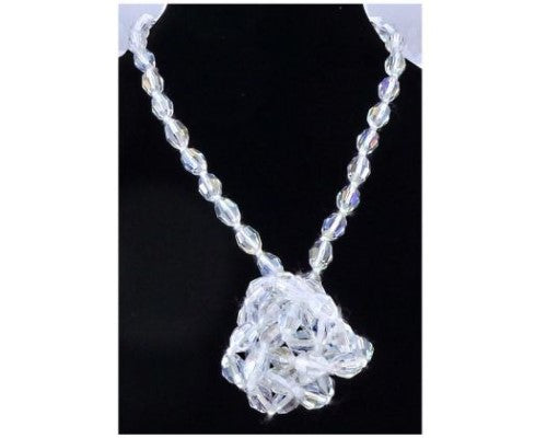 Elegant Clear AB Crystals Necklace, 80cm long, perfect for versatile styling and adding sparkle to any outfit.