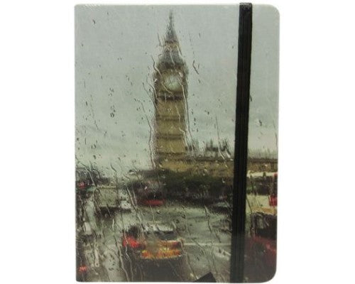 Elegant Notebook Vista Big Ben with lined paper and elastic closure, perfect for travel and stylish note-taking.