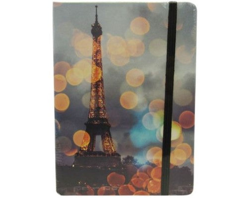 Elegant Notebook Vista Big Eiffel with lined pages and elastic closure, featuring a stylish Eiffel Tower design.