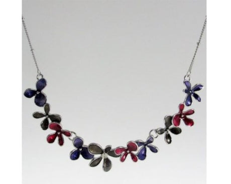 Elegant Jax Flowers Necklace with a 12 cm wide pendant, adjustable length, perfect for any outfit.