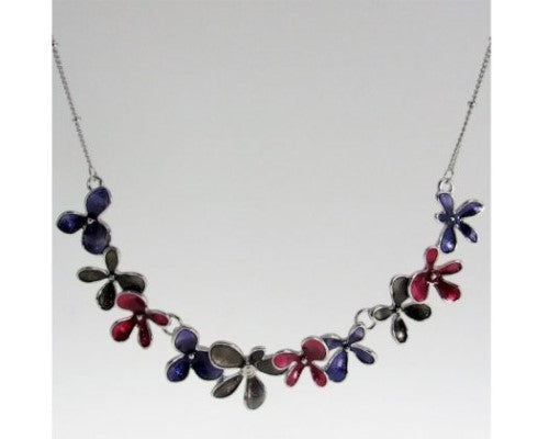 Elegant Jax Flowers Necklace with a 12 cm wide pendant, adjustable length, perfect for any outfit.