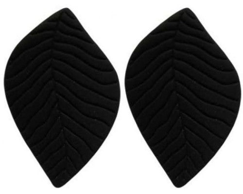 Elegant Jax Leaves Black Earrings with a delicate leaf design, perfect for any occasion, measuring 25mm x 15mm.
