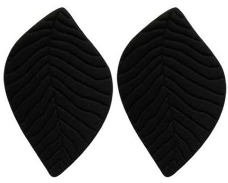 Elegant Jax Leaves Black Earrings with a delicate leaf design, perfect for any occasion, measuring 25mm x 15mm.