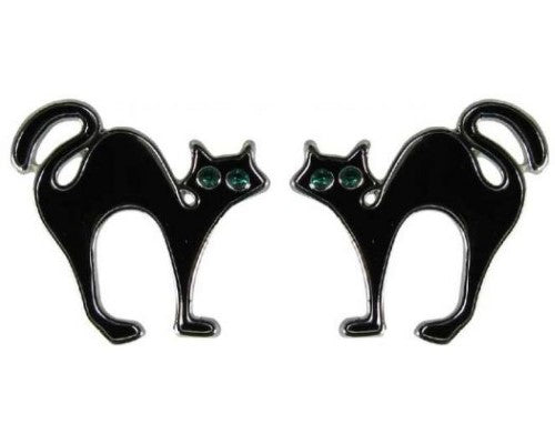Sleek cat design earrings, lightweight and stylish, perfect for cat lovers and everyday wear.